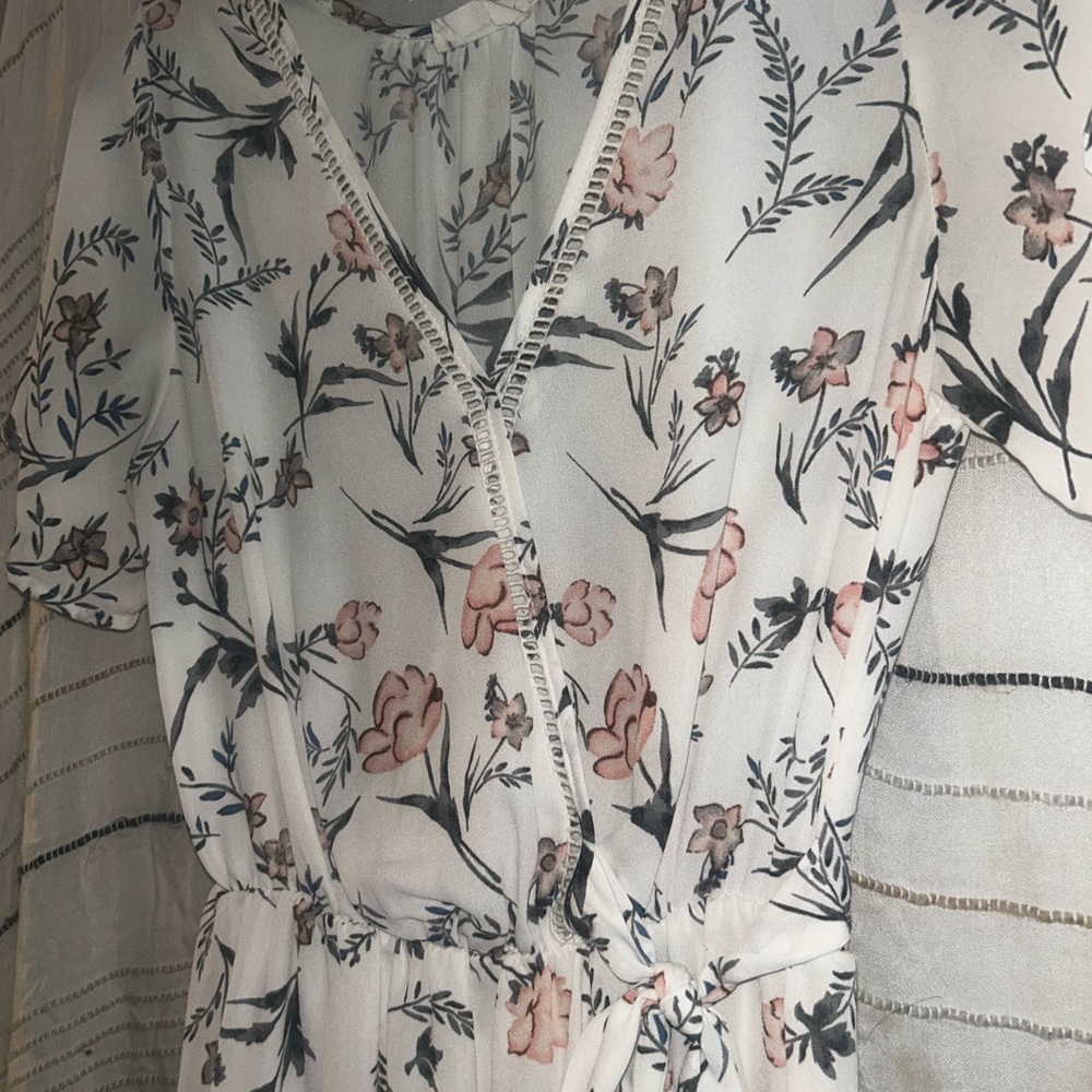 Floral Print V-Neck Dress